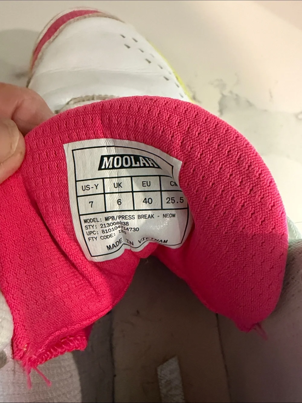 Kids' White MOOLAH Sneakers with Pink & Rainbow Accents